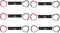 6PCS 1 x 1.5V AAA Battery Spring Clip Black Plastic 1 x