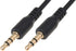 0.6ft 3,5mm valonic Short Audio Cable - - - AUX Cord for car, TV or Phone - Male to Male - Black