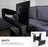 jojofuny 14-27 Inch 360 Adjustable Monitor Mount Bracket Metal Pivot Tv Wall Mount Rotation Swivel Stand for Home