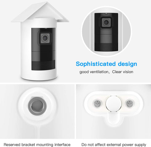 HOLACA Water-Proof Silicone Cover Protective Case for Ring Stick Up Cam Battery HD Security Camera (3rd Generation) -