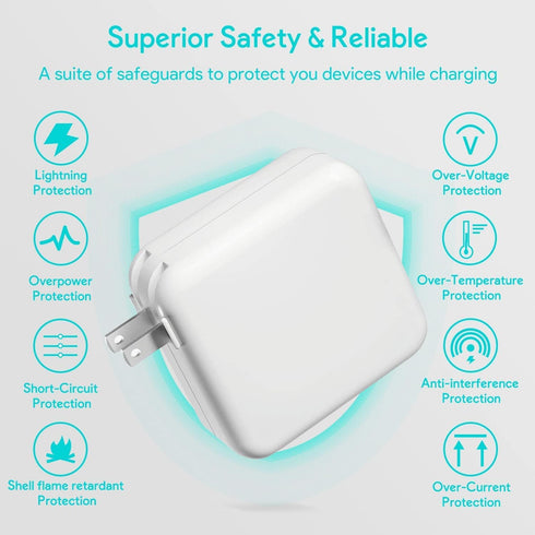 MacBook Pro Charger for 96W MacBook Pro Air 13 14 15 16 inch 2024 2023 2022 2021 2020, M1 M2 M3 M4 USB C Fast Charger