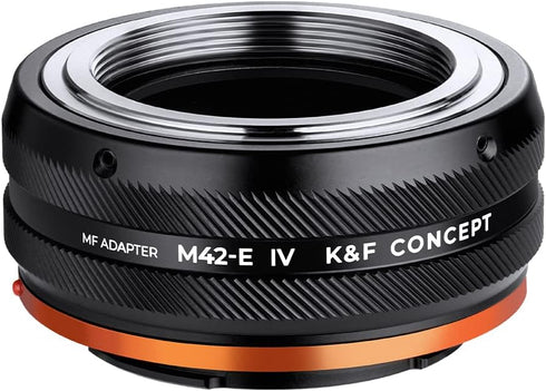 K&F Concept Lens Mount Adapter M42-NEX IV, Manual Focus for M42 Lens and Sony E Mount Camera Body
