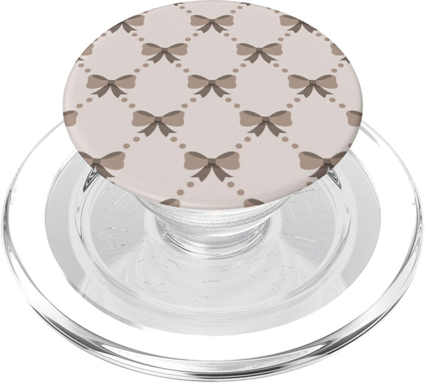 PopSockets PopGrip for MagSafe - Aesthetic Tan and Brown Bows