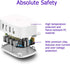 USB Charging Station 4 Port, BULL USB Charger Block, Wall Charger Cable White 6ft for Multiple Devices