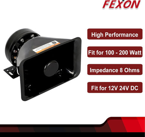 High Performance Siren Speaker Compatible with Any 100-200 Watt Siren 100W 200W