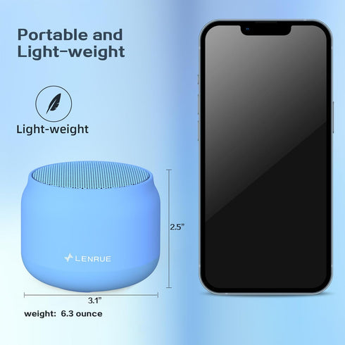 LENRUE Bluetooth Speaker, Mini Wireless Speaker with 5W Clear Sound, 15H Playback Time for Home and Outdoor Activities
