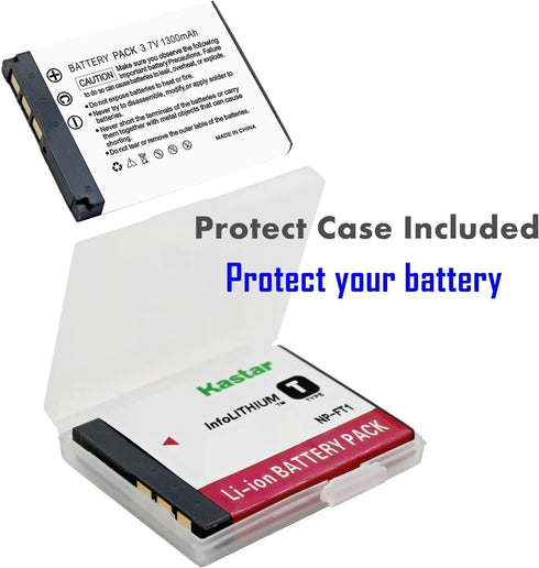 Kastar 3-Pack Battery and Quadruple Charger for Sony Cyber-Shot DSC-M1, DSC-M2, DSC-T10, DSC-T11, DSC-T33 Cameras