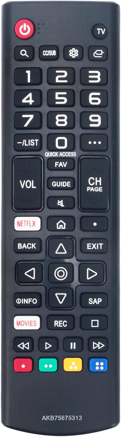 AKB75675313 Replacement Remote Control for LG TV Models 70UM7370PUA, 60UM6900PUA, and More