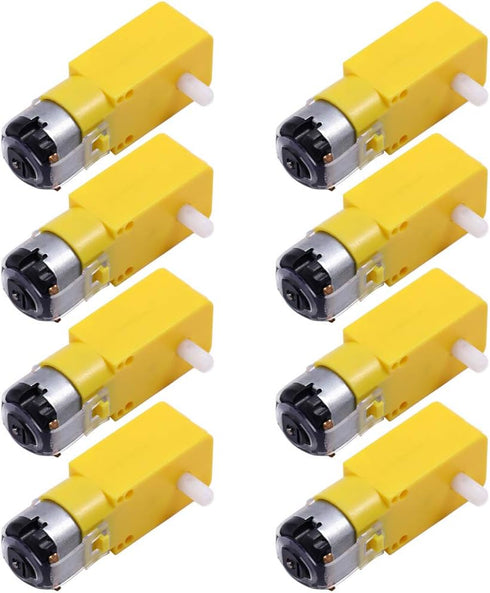 8pcs DC Geared Motor DC3V-12V for Four-Wheel Drive Toy Car/Aircraft Toys, Batch Number: Double Axis 1:48