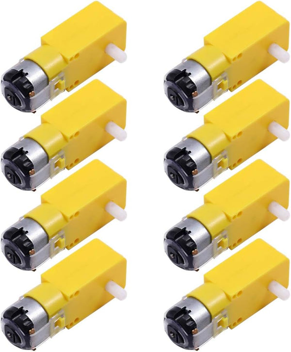 8pcs DC Geared Motor DC3V-12V for Four-Wheel Drive Toy Car/Aircraft Toys, Batch Number: Double Axis 1:48