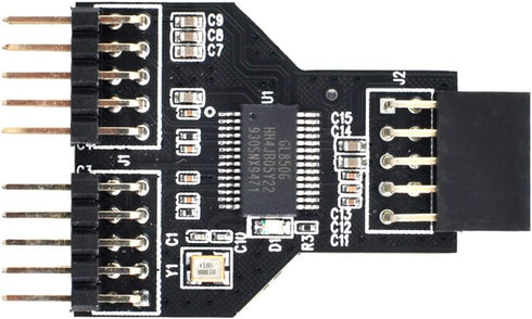 xiwai 9pin USB 2.0 Header Motherboard 1 to 2 Female Extension HUB Connector Adapter Port Multiplier