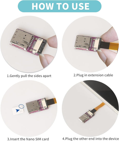 PinQiongZhe Cell Phone Nano SIM Card Extension Cable CPE SIM Card Slot Adapter FPC Cable Test Board SIM Device Repair