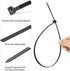 16 Inch 100 PCS,200 LBS XINGO Black Large Zip Ties Heavy Duty Ultra Strong Plastic Wire Ties, Large Cable Ties Extra