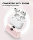 Pink Small Portable Charger for Lightning with Built-in Metal Stand, Lightweight Power Bank 5000mAh with Digital