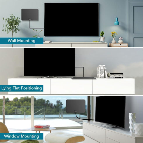 ANTAN 35 45 8K 4K 1080P 16.5ft Indoor Window HDTV Antenna Miles Range Support UHF VHF view HDTV Channels with Longer
