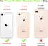 Hocase Heavy Duty Case for iPhone SE 2022/2020, Shockproof Protection Hard Plastic+Silicone Rubber Hybrid (4.7") -