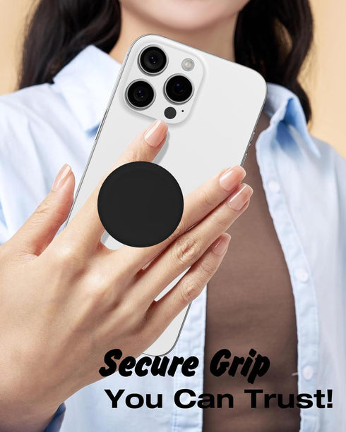 Svanove Silicone Adhesive Phone Grip Holder, Cute Collapsible Stick on Cell Phone Grips Stand Kickstand for iPhone
