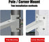 Universal Wall Corner Mounting Bracket Holder Stand for Security Camera, Pole Mount with 2 Loops for Dahua Bullet and