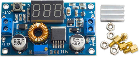 XL4015 5A 75W (1 Pack) Adjustable DC-DC Step Down Regulated Power Module with LED Voltmeter Digital Display Free