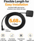 ViaBecs 5.68ft GPS Navigation Antenna SMA Male Connector for Car Stereo Head Unit, Active GPS Antenna, Cable