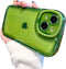 Ownest Creative Design Case for iPhone 13 with Clear Kickstand and Camera Holder, Slim Shockproof Cool Cover, Green
