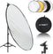 UTEBIT 43"/110cm Photography Reflector with Stand & Clamp, Collapsible Light Reflector with Bag