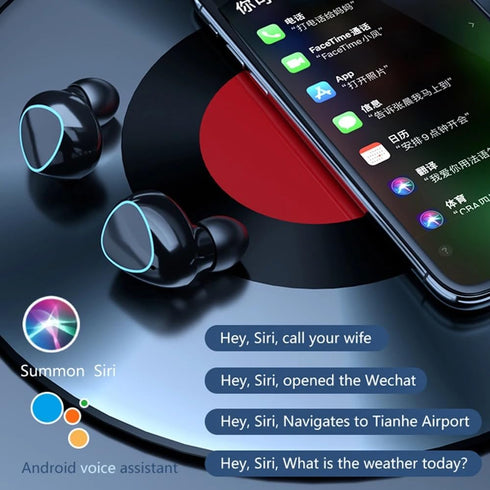 VIVIDUS Wireless Earbuds M10, Earphones with Wireless Charging Case, IPX8 Waterproof, 180 Hours Playtime, Touch Control