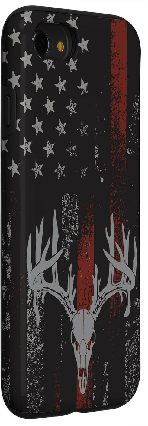 iPhone SE (2020) / 7 / 8 American Flag Whitetail Deer Buck Hunting USA FLAG Case
