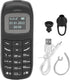 GOWENIC BM70 Mini Smartphone, 2G Unlocked Mobile Phone, 0.66 Inch Screen, Dual SIM, Bluetooth Music Player (Black)