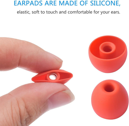 Replacement Silicone Eartips Earbuds Buds Set for PowerBeats Pro Beats Wireless Headset, Universal 3.8mm (Oranger)