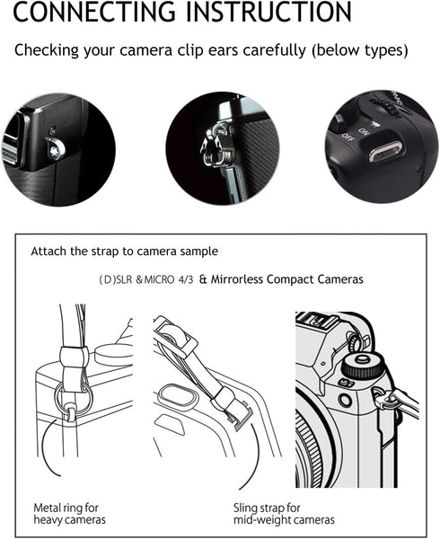 Camera Neck Strap for Men and Women, Soft Nylon Belt, Comfortable Shoulder Strap for Canon, Nikon, Sony, Fujifilm,