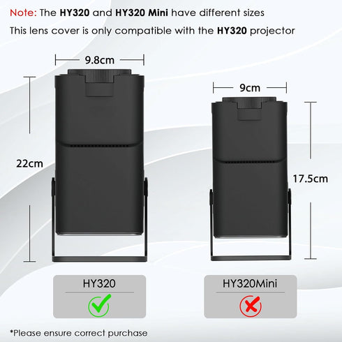 DUPULEE HY320 Projector Lens Protector Cover | Dustproof & Anti-Scratch Protection | Easy Install & Case-Friendly