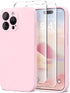 Chalk Pink iPhone 13 Pro Max Case, MagSafe Compatible, Silicone Shockproof, Full Camera Protection & 2 Screen