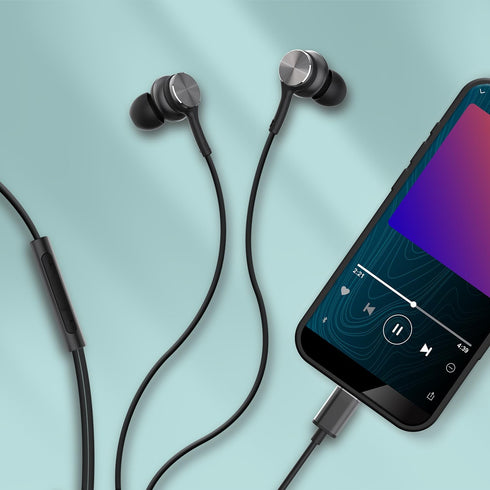Immersive Chipset, 197299 Maxell USB-C Wired Earbuds with USB-A Adapter, Built-in Microphone with Volume and Track