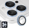 Camera Lens Protector for iPhone 13 Pro & Pro Max, Tempered Glass with Aluminum Alloy Ring Cover - Blue
