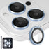 Camera Lens Protector for iPhone 13 Pro & Pro Max, Tempered Glass with Aluminum Alloy Ring Cover - Blue