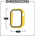 Iwatch Tempered Glass Case Cover, Series 5/6 40mm, Full Protective Waterproof Bumper Cases, Clear Film Screen Cover, “4pcs in Pack” Yellow/Rose, Pink/Midnight, Blue/Clear with Black Trim