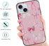 Aoldimu 15 6.1",Pink 15 Bow Phone Case for iPhone Aesthetic Cute Ribbon Bowknot Pattern Print Design Girly Cover