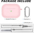 AirPods Pro Case Cover, Soft Silicone Case with Cleaner Kit, Light Pink