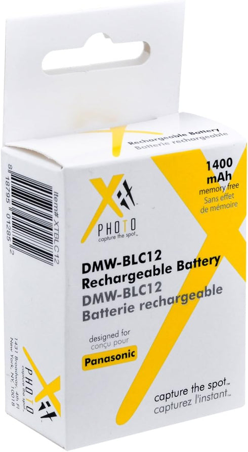 Xit XTBLC12 Replacement Battery for Panasonic BLC12 (Black)