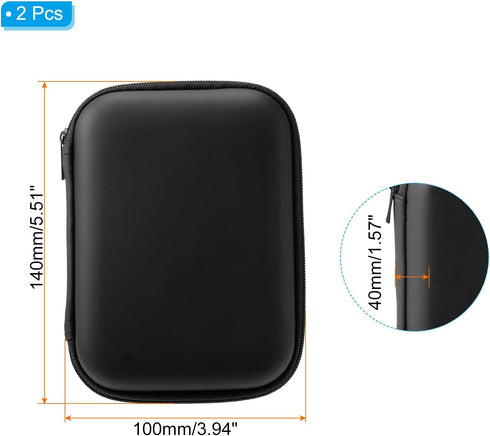 PATIKIL 5.51x3.94 Electronic Organizer Case, 2Pcs EVA Hard Waterproof Travel Carrying Case for Digital Devices