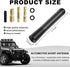 KVAEY 1.37" 4 2 3.14 Inch) Car Short Antenna, Stubby Aluminum Aerial Antenna with Screws & Rubber Gaskets, Shorty