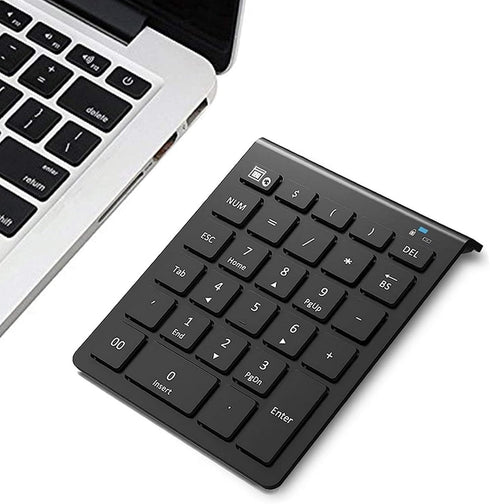 Bluetooth Number Pad for Laptop, Wireless Numeric Keypad, 28 Keys Numpad for Laptop, MacBook Air/Pro, iMac, Surface Pro