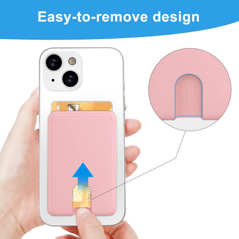 SHANSHUI Phone Card Holder, 3 Pack Premium Silicone Credit Card Holder for Cell Phone Wallet, Compatible with iPhone,