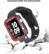 Silicone Bumper Case for Apple Watch SE Series 6 5 4, Waterproof Impact Resistant Protective Case, Green+Silver