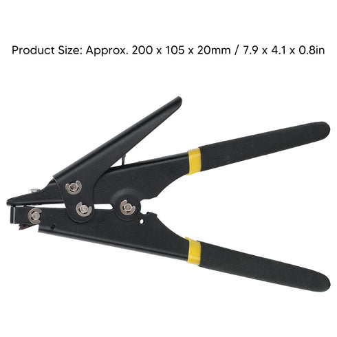 FTVOGUE Nylon Cable Tie Tension Plastic Zip Tie Fastening and Cutting Tool in Black