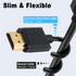 Duttek Ultra Thin HDMI Cable 1Feet, 4K Male to Male HDMI 2.0 Cord for 3D and Ultra HD TV Stick Extension Converter