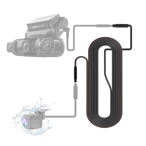 18ft D90/D90-4CH-MINI/J20/J30/H5 PRUVEEO Rearview Camera Extension Cable for Dash Cam, Car Recorder Reverse Backup