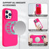 ZUSLAB Neon Pink Magnetic Silicone Case for iPhone 14 Pro, Compatible with All MagSafe Accessories & Charging