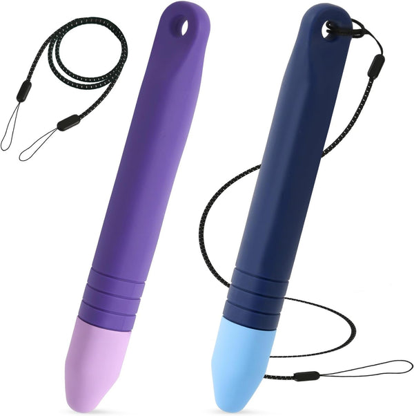2pcs Kids Stylus Pens with Lanyards, Anti-Slip Rubber Writing, Compatible with iPad Android All Touch Screen Devices